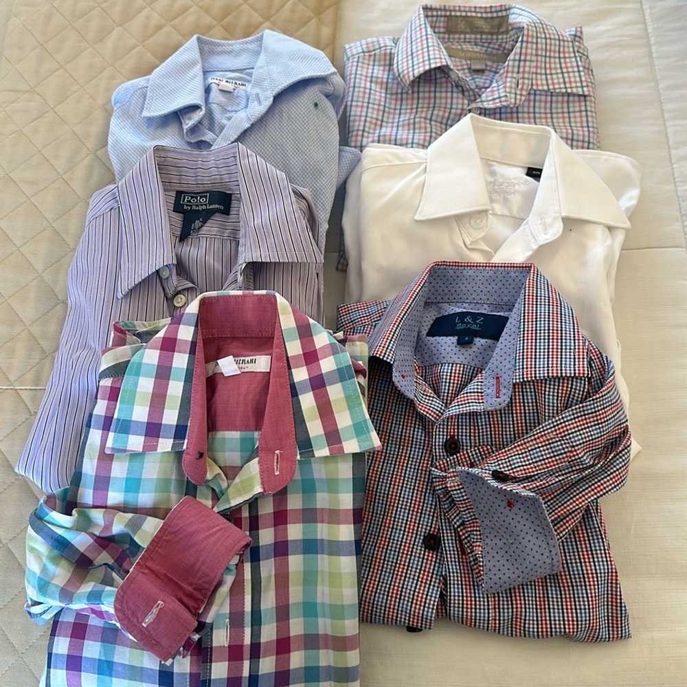 Boys button-down dress shirts in a bundle